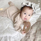 Knitted romper with bonnet,0M to 24M.