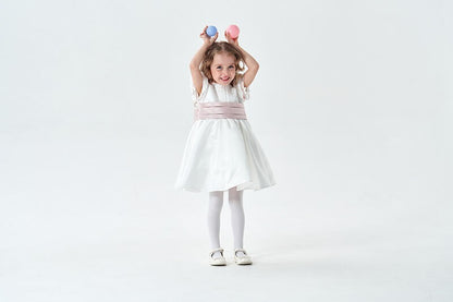 Elegant White & Pink/Blue Party Dress,12M to 10T.