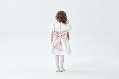 Elegant White & Pink/Blue Party Dress,12M to 10T.