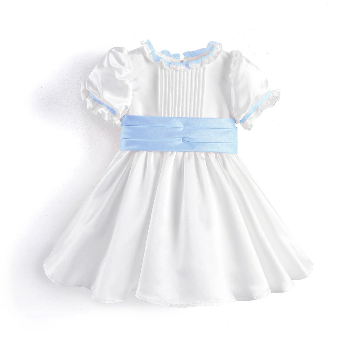 Elegant White & Pink/Blue Party Dress,12M to 10T.