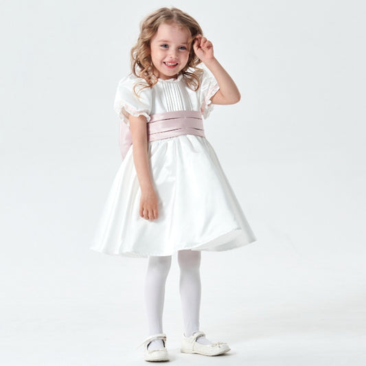 Elegant White & Pink/Blue Party Dress,12M to 10T.