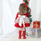 Beautiful Velvet Dress,Red/Pink,12M to 6T.