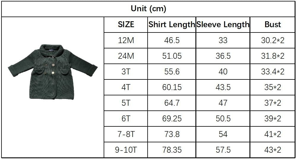 Pure Wool Unisex Coat, Red/Green, 12M to 10T.