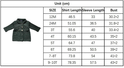 Pure Wool Unisex Coat, Red/Green, 12M to 10T.