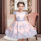 Stunning Pink & Blue Dress With Embroidery,4T to 10T.