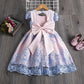 Stunning Pink & Blue Dress With Embroidery,4T to 10T.