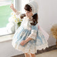 3Pc Stunning Vintage Style Lace Dress,Pink/Blue,12M to 6T.