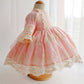 3Pc Stunning Vintage Style Lace Dress,Pink/Blue,12M to 6T.