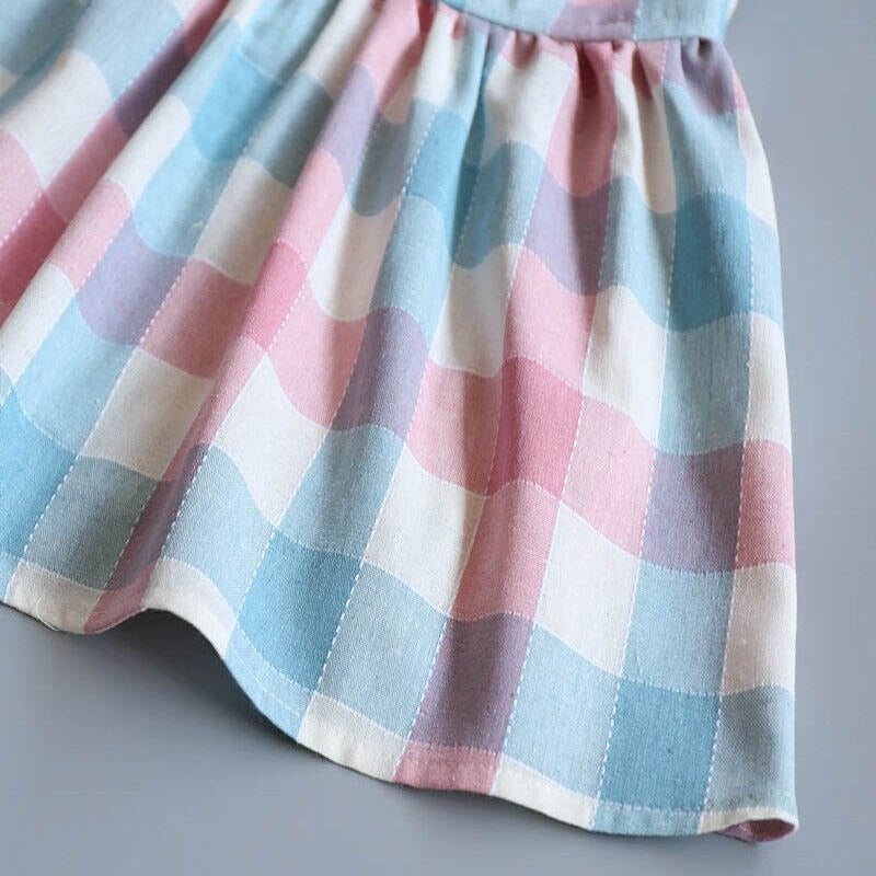 Casual Plaid Summer Dress, 2T to 6T.