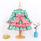 Cute Print Full Sleeves Spanish Dress,2T to 7T.