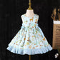 Cute Spring Printed Dress, 2T to 7T.