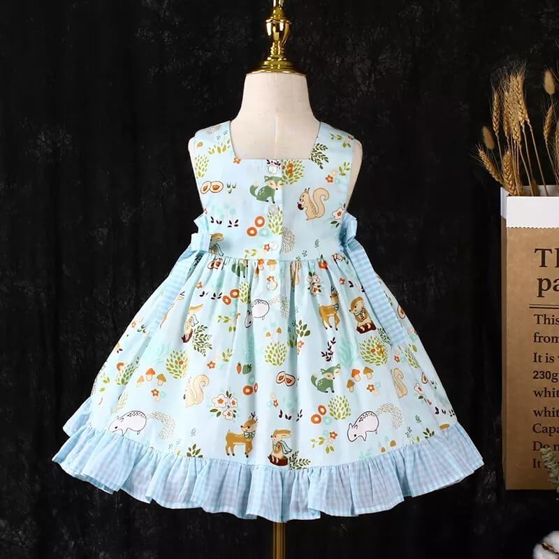 Cute Spring Printed Dress, 2T to 7T.