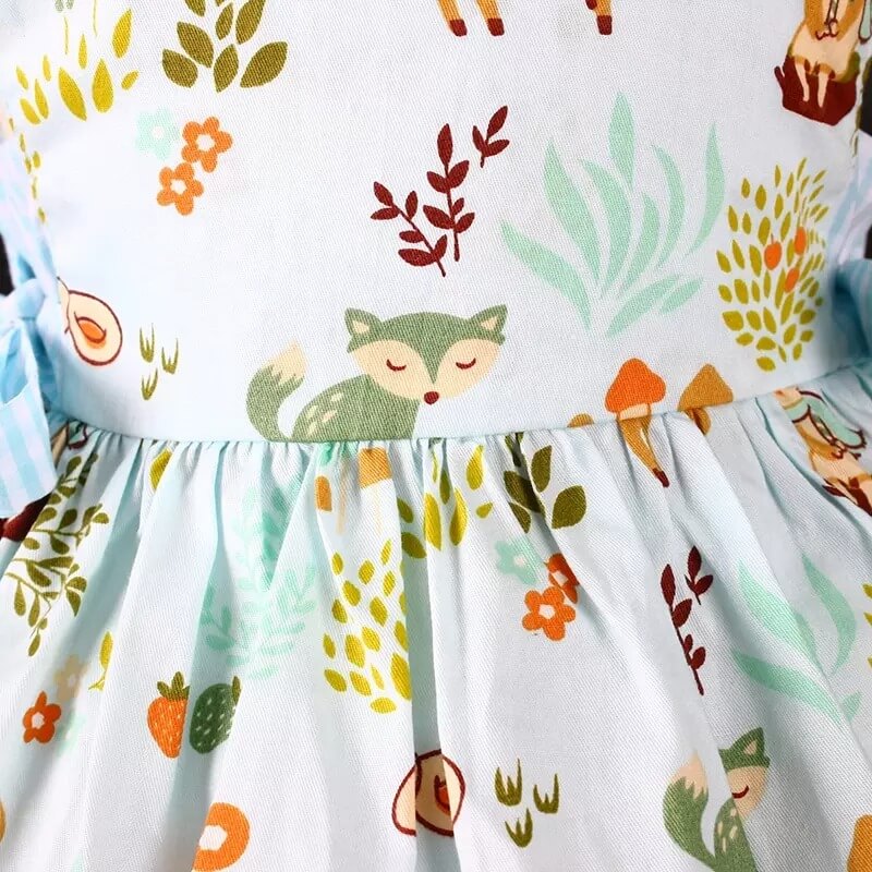 Cute Spring Printed Dress, 2T to 7T.