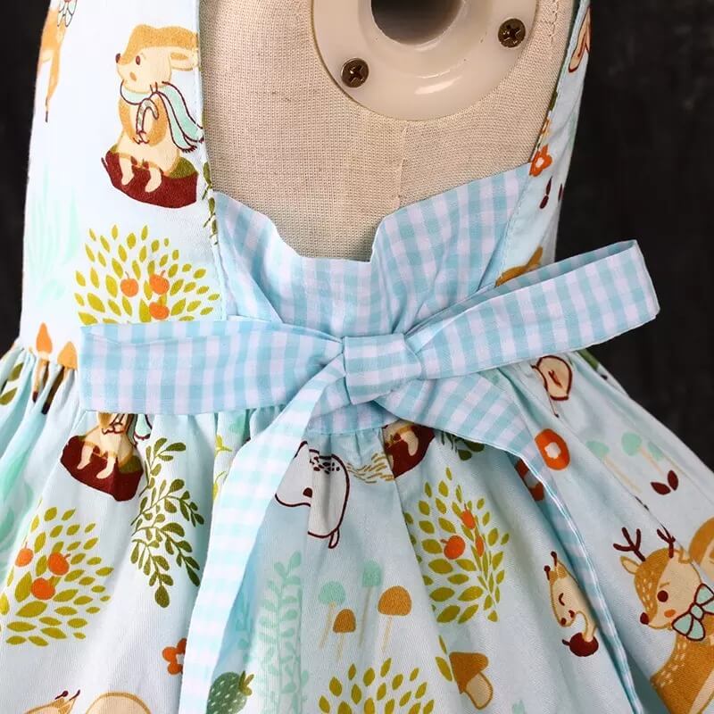 Cute Spring Printed Dress, 2T to 7T.