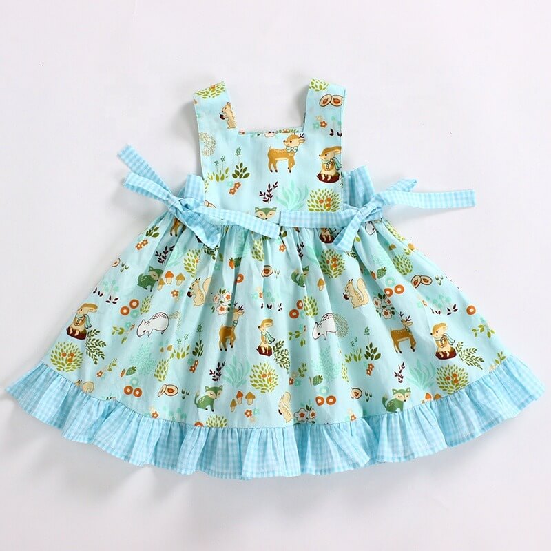 Cute Spring Printed Dress, 2T to 7T.