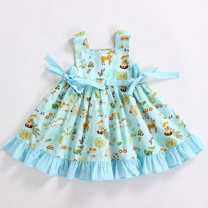 Cute Spring Printed Dress, 2T to 7T.