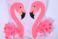 Flamingo print swimwear with hat,3T to 7T.