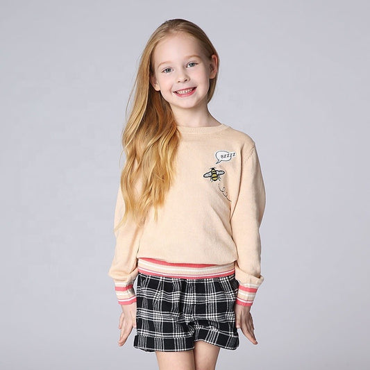 Spring Crew Neck Pullover,3T to 12T