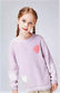 Heart Embroidered Crew Neck Sweater,3T to 9T.