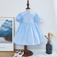 Blue Matching Sister Smocked Dress & Bubble,12M To 6T.