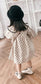 Cute Polka Dot Dress,Black/Beige,3T to 7T.