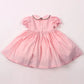 Hand Smocked Dress With Floral Embroidery,12M to 6T.