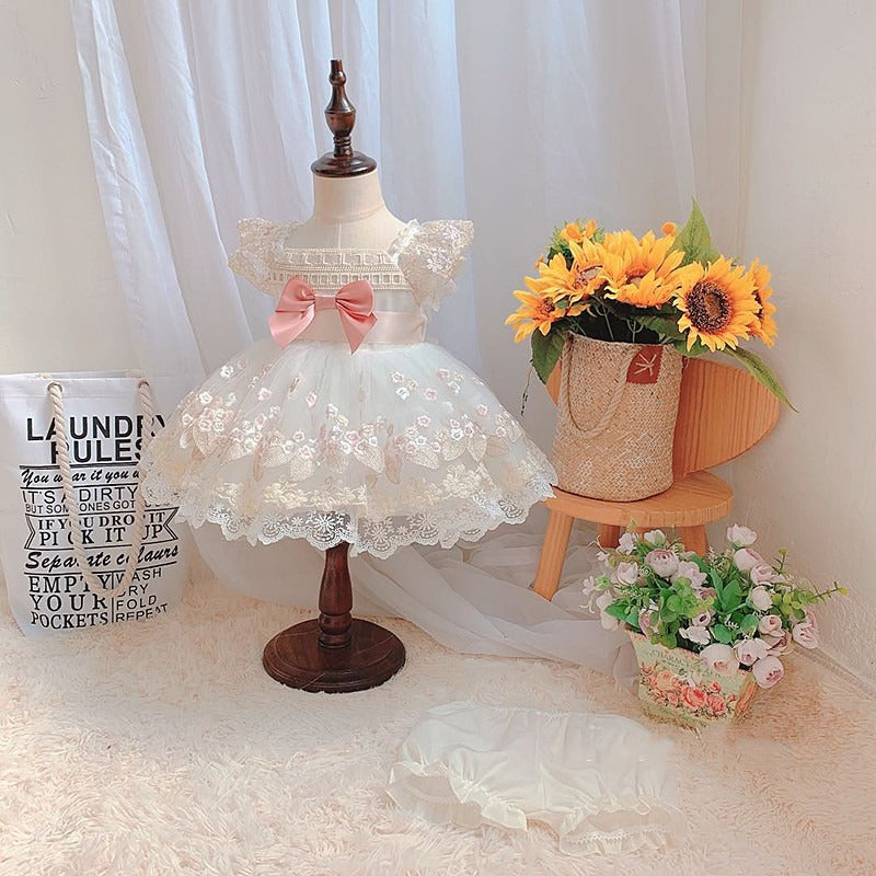White Royal Princess Dress,12M to 7T.