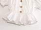 Puff Sleeves Top,White/Blue,12M to 7T.