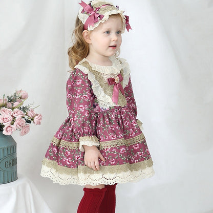 3 pc Floral Spanish Dress,12M to 6T.