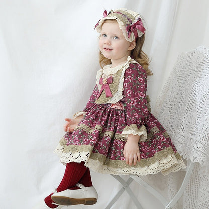 3 pc Floral Spanish Dress,12M to 6T.