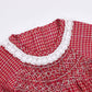Red Plaid Smocked Dress, 2T to 7T.