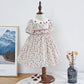 Gorgeous Vintage Print Hand Smocked Dress & Romper,12M to 6T.