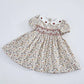 Gorgeous Vintage Print Hand Smocked Dress & Romper,12M to 6T.