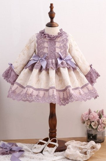 Spanish Vintage Purple Dress,12M to 6T.