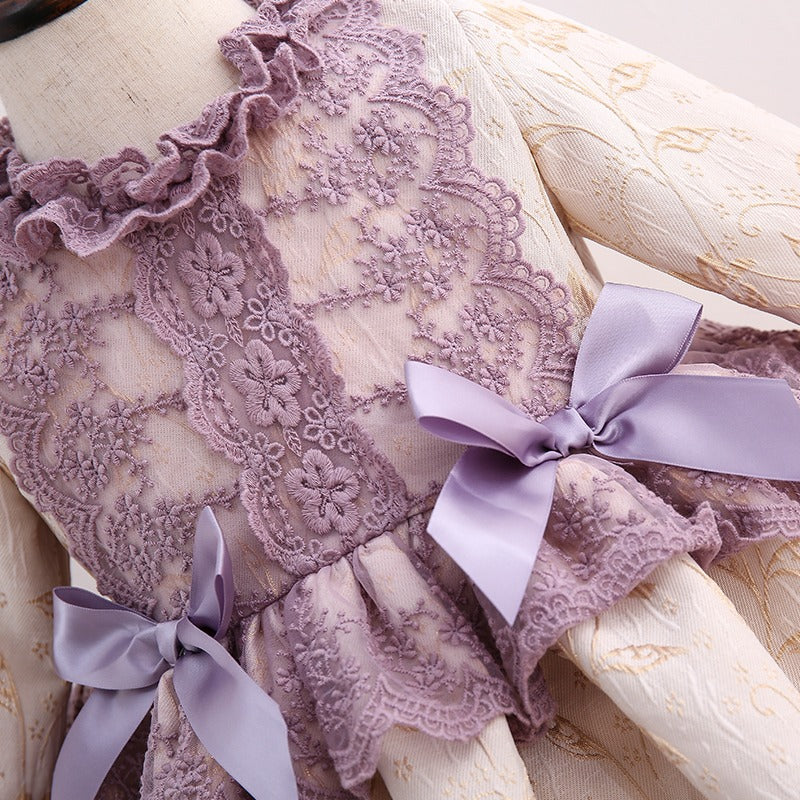 Spanish Vintage Purple Dress,12M to 6T.