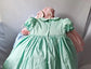 Hand Smocked Dress With Floral Embroidery,Blue/Green,12M to 6T.