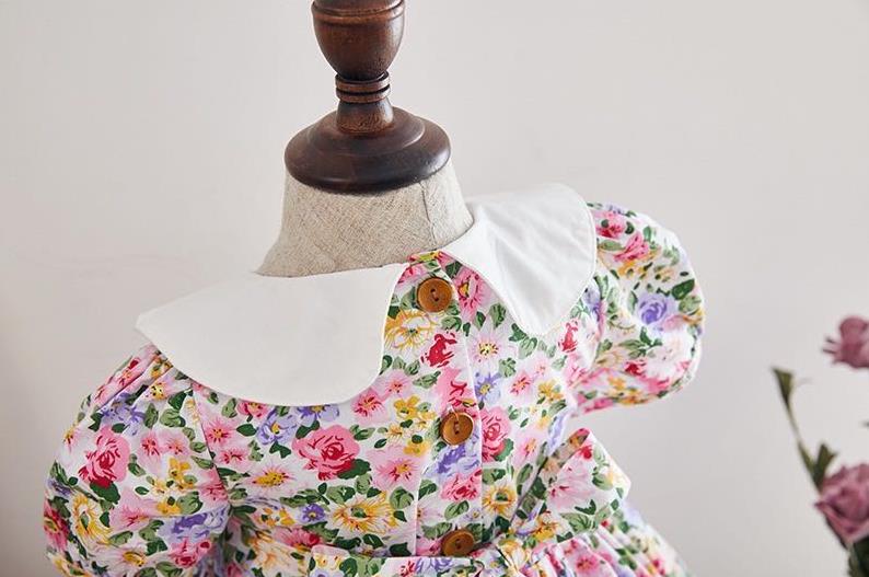 Beautiful Floral Hand Smocked Dress, 12M to 6T.