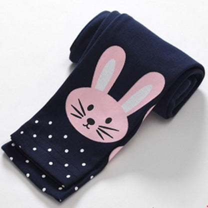 Cute bunny print leggings,3T to 8T.