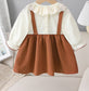 Cute Suspender Style Teddy Dress,9M to 4T.