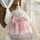 High Detailed Embroidered Dresses,Pink/Purple,12M to 5T.