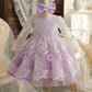 High Detailed Embroidered Dresses,Pink/Purple,12M to 5T.