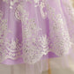 High Detailed Embroidered Dresses,Pink/Purple,12M to 5T.