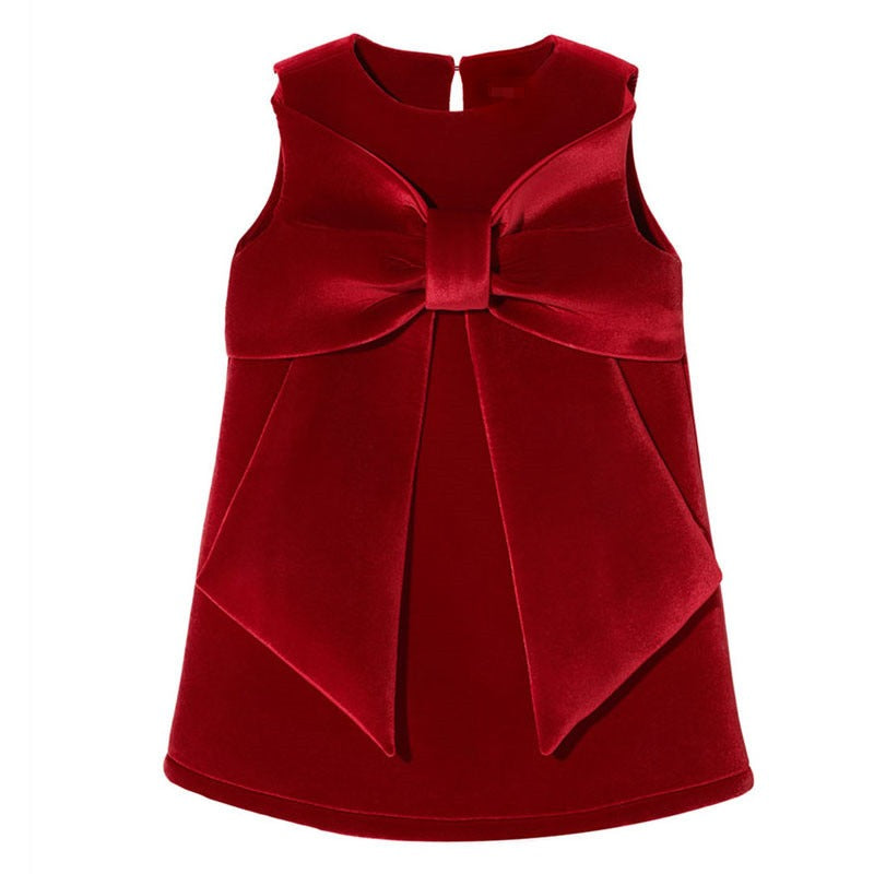 Stunning Red Bow Velvet Dress,12M to 6T. 12M Stunning Red Bow Velvet Dress,12M to 6T. 12M