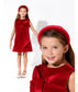 Stunning Red Bow Velvet Dress,12M to 6T.