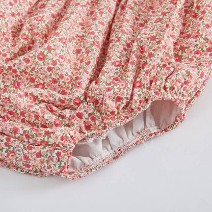 Beautiful Floral Hand Smocked Romper,3M To 3T.